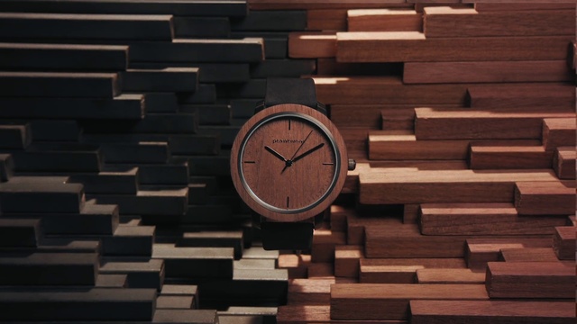 Video Reference: Brown, Rectangle, Wood, Clock, Brickwork, Brick, Building material, Hardwood, Tints and shades, Circle