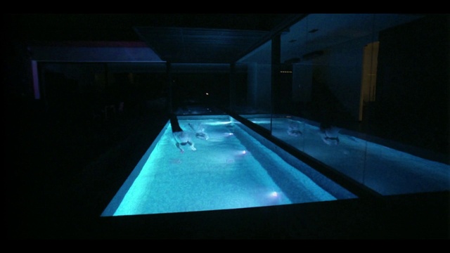 Video Reference: Water, Swimming pool, Azure, Pool, Building, Rectangle, House, Indoor games and sports, Tints and shades, Composite material