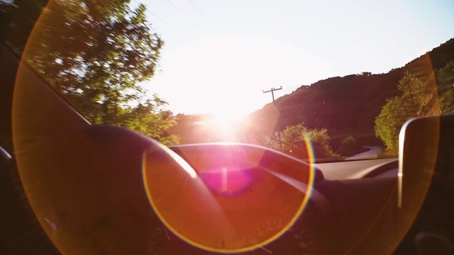 Video Reference: Sky, Automotive lighting, Hood, Car, Leaf, Automotive mirror, Eyewear, Orange, Tree, Grass