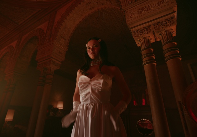 Video Reference: Flash photography, Dress, Smile, Fashion design, Formal wear, Cg artwork, Event, Gown, Darkness, Fun