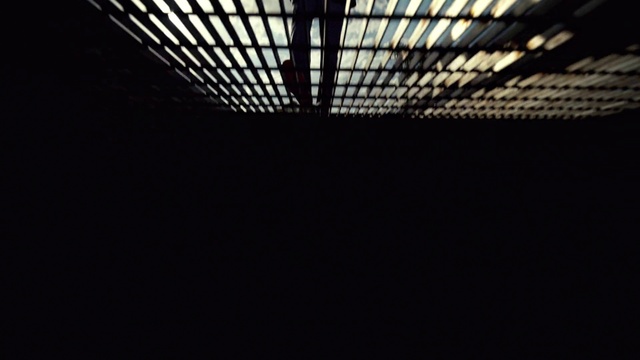 Video Reference: Mesh, Tints and shades, Symmetry, Pattern, Font, Ceiling, Midnight, Wire fencing, City, Roof