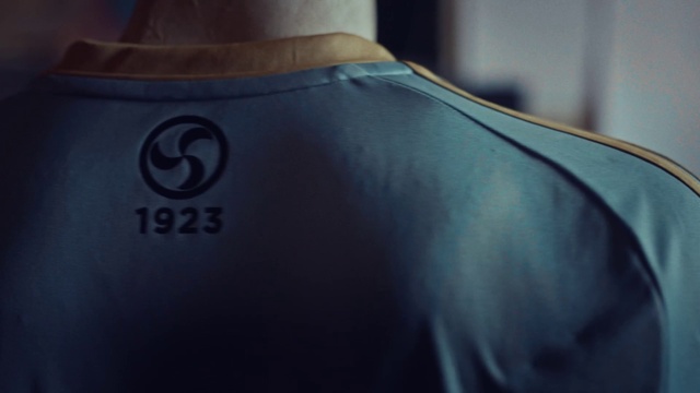 Video Reference: Outerwear, Jersey, Neck, Sleeve, Grey, T-shirt, Collar, Sportswear, Personal protective equipment, Electric blue