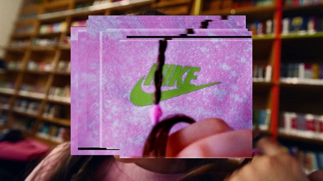 Video Reference: Purple, Wood, Shelf, Pink, Violet, Finger, Art, Font, Magenta, Material property