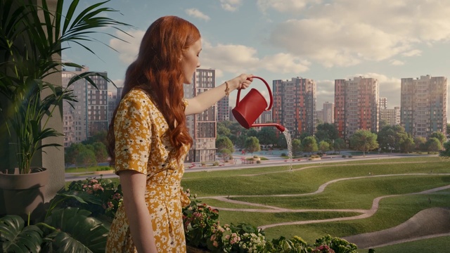 Video Reference: Hair, Plant, Daytime, Sky, Building, Botany, People in nature, Lighting, Happy, Sunlight