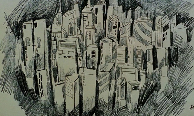 Video Reference: Building, Urban design, Art, Font, Plant, Painting, Landmark, Facade, Landscape, City