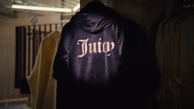 Video Reference: Outerwear, Sleeve, Grey, Font, T-shirt, Sportswear, Active shirt, Electric blue, Magenta, Hood
