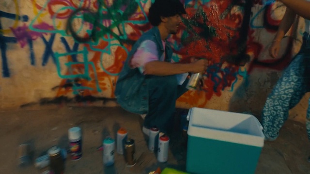 Video Reference: Art, Artist, Paint, Leisure, Fun, Child, Event, Recreation, Electric blue, Room