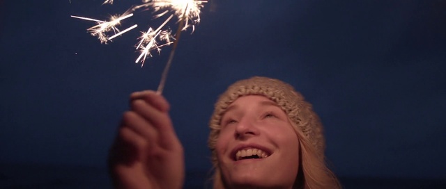 Video Reference: Fireworks, Hand, Smile, Light, Celebrating, Gesture, Finger, Happy, Fun, Event