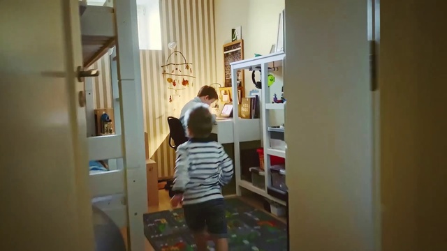 Video Reference: Shelving, Shorts, Shelf, Door, Interior design, Building, Flooring, Bookcase, T-shirt, Wood