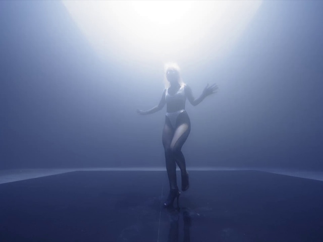 Video Reference: Water, Flash photography, Swimwear, Underwater, People in nature, Sky, Entertainment, Performing arts, Knee, Electric blue