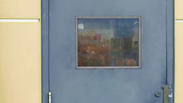 Video Reference: Building, Wood, Fixture, Door, Window, Rectangle, Wall, Paint, House, Door handle