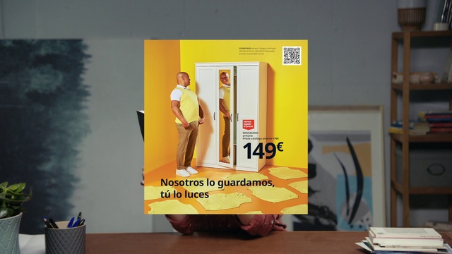 Video Reference: Art, Thigh, Font, Wood, T-shirt, Knee, Publication, Table, Fashion design, Poster