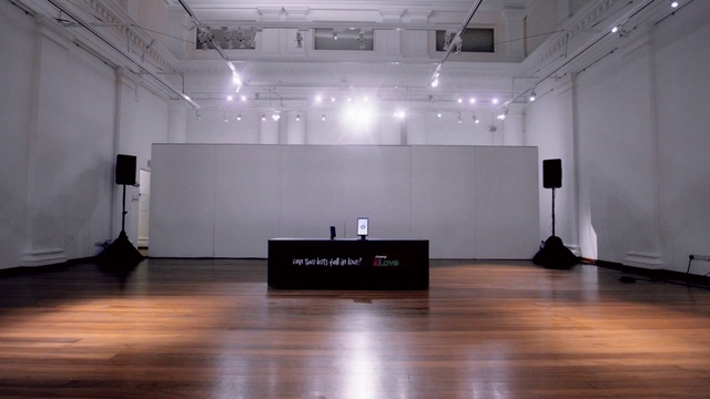 Video Reference: Building, Hall, Flooring, Floor, Art, Automotive design, Wood, Event, Ceiling, Space