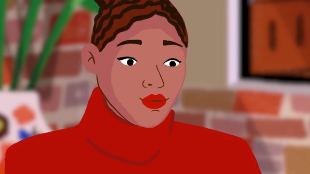 Video Reference: Forehead, Nose, Cheek, Chin, Hairstyle, Eyebrow, Mouth, Happy, Gesture, Art