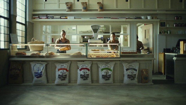 Video Reference: Food, Tableware, Kitchen, Gas, Countertop, Display case, Shelving, Fast food, Cooking, Room