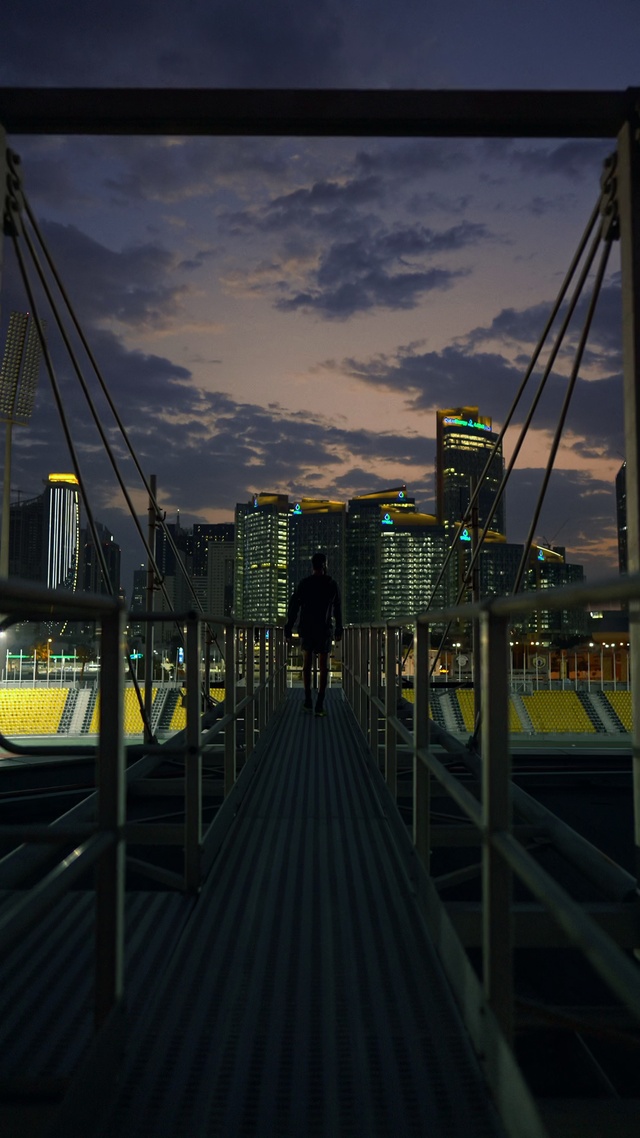 Video Reference: Cloud, Sky, Building, Dusk, Tower block, Electricity, Cityscape, Bridge, Skyscraper, City