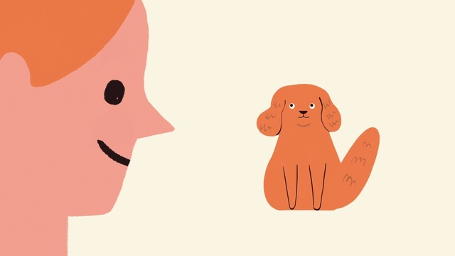 Video Reference: Dog, Vertebrate, Mammal, Gesture, Cartoon, Art, Carnivore, Toy, Font, Snout