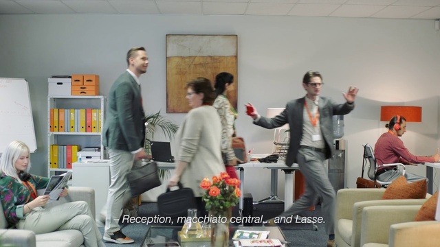 Video Reference: Furniture, Chair, Plant, Interior design, Bookcase, Flower, Houseplant, Tie, White-collar worker, Event