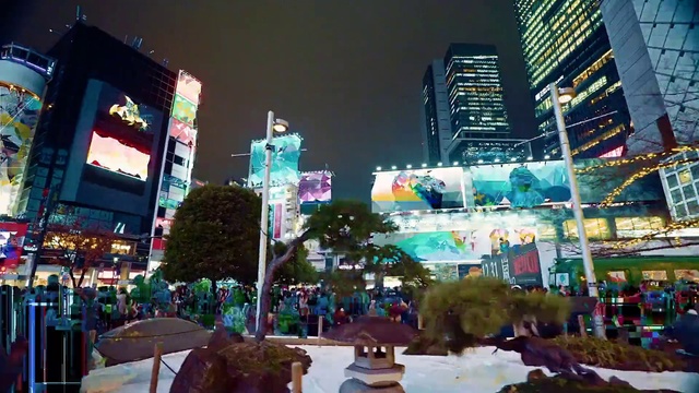 Video Reference: Building, Sky, Skyscraper, Crowd, Public space, Tower block, Electricity, Metropolis, Metropolitan area, Cityscape