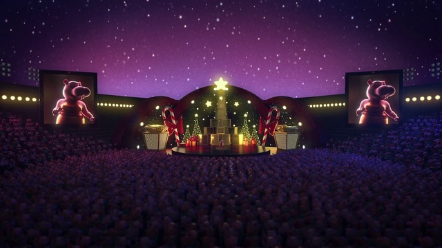 Video Reference: Sky, Purple, Building, Entertainment, Concert, Performing arts, Music venue, Visual effect lighting, Magenta, Music