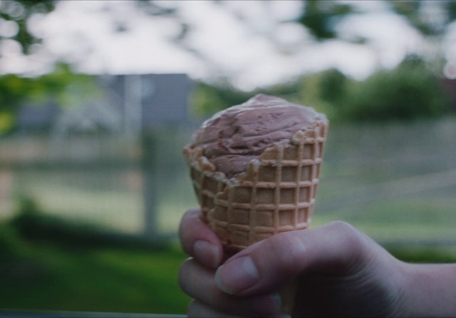 Video Reference: Food, Hand, Ice cream cone, Sorbetes, Ingredient, Ice cream, Finger, Wood, Cuisine, Cone