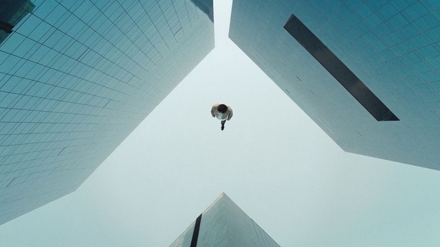 Video Reference: Sky, Atmosphere, Azure, Air travel, Material property, Tints and shades, Symmetry, Cloud, Air sports, Space
