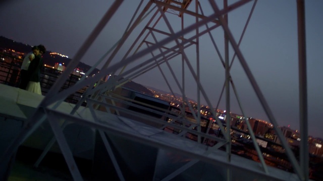 Video Reference: Sky, Building, Electricity, Bridge, Water, City, Tower, Engineering, Metal, Dusk