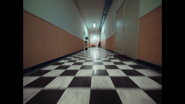 Video Reference: Light, Fixture, Flooring, Building, Floor, Line, Symmetry, Tints and shades, Space, Rectangle