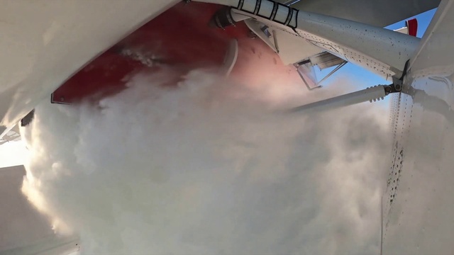 Video Reference: Cloud, Sky, Vehicle, Aircraft, Monoplane, Aviation, Flap, Airplane, Aerospace manufacturer, Air travel