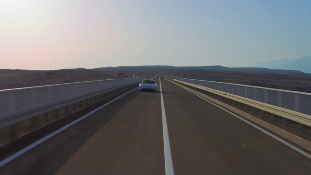 Video Reference: Sky, Car, Road surface, Vehicle, Asphalt, Tar, Atmospheric phenomenon, Thoroughfare, Horizon, Plain