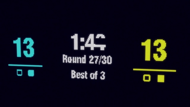 Video Reference: Font, Gas, Electric blue, Circle, Technology, Auto part, Signage, Darkness, Number, Display device