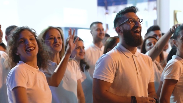 Video Reference: Smile, Glasses, Shirt, Arm, Gesture, T-shirt, Happy, Community, Fun, Morning