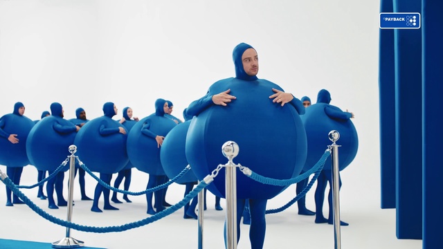 Video Reference: Blue, Gesture, Font, Gas, Electric blue, Team, Art, Fun, Job, Event