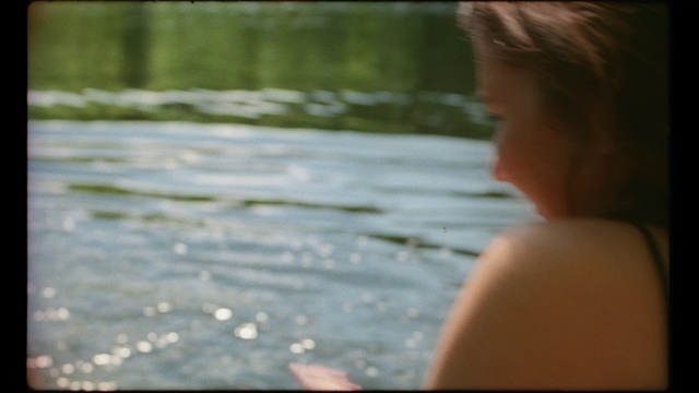 Video Reference: Water, Liquid, People in nature, Flash photography, Happy, Body of water, Lake, Grass, Tints and shades, Wood