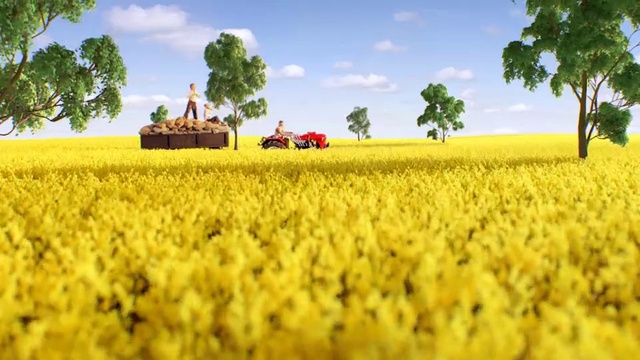 Video Reference: Sky, Cloud, Plant, Daytime, Ecoregion, Green, Tree, Natural landscape, People in nature, Yellow