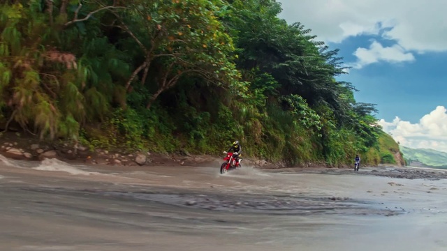 Video Reference: Water, Cloud, Plant, Sky, Vegetation, Coastal and oceanic landforms, Tree, Asphalt, Road, Landscape