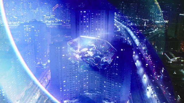 Video Reference: Blue, World, Water, Purple, Automotive lighting, Electricity, City, Metropolitan area, Electric blue, Technology