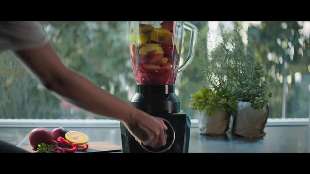 Video Reference: Plant, Flowerpot, Houseplant, Gesture, Blender, Kitchen appliance, Helmet, Cooking, Glass, Window