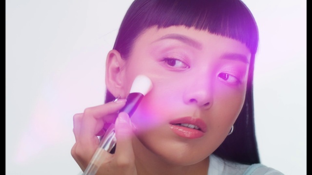 Video Reference: Nose, Cheek, Skin, Lip, Eyebrow, Eyelash, Mouth, Purple, Ear, Neck