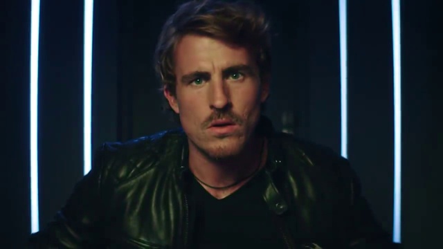 Video Reference: Forehead, Eyebrow, Beard, Flash photography, Jaw, Sleeve, Facial hair, Black hair, Leather jacket, Jacket