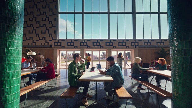 Video Reference: Table, Furniture, Sky, Shade, Chair, Building, Leisure, Event, City, T-shirt