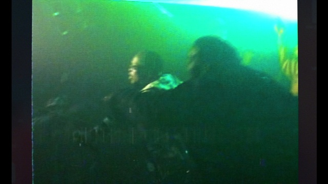 Video Reference: Organism, Rectangle, Tints and shades, Event, Electric blue, Room, Display device, Visual arts, Fun, Square