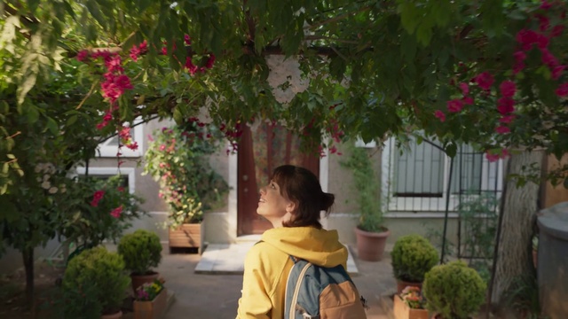 Video Reference: Plant, Flower, Botany, Leaf, Window, Temple, Building, Flowerpot, Shrub, Leisure