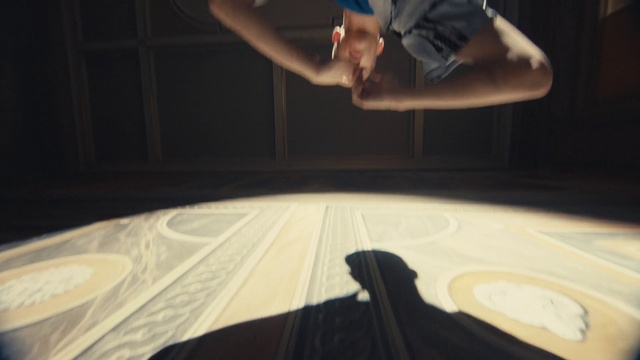 Video Reference: Light, Flash photography, Wood, Elbow, Tints and shades, Flooring, Circle, Eyewear, Darkness, Knee