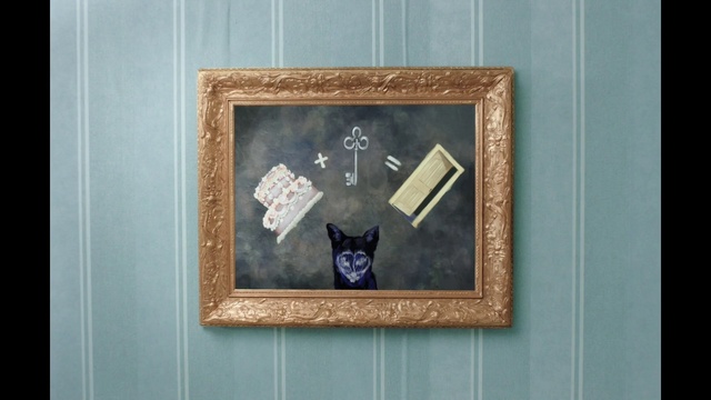 Video Reference: Picture frame, Wood, Cat, Carnivore, Grey, Art, Wall, Rectangle, Felidae, Visual arts