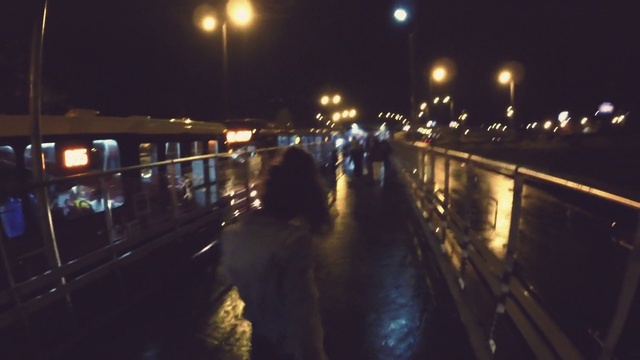 Video Reference: Water, Street light, Automotive lighting, Road surface, Electricity, Sky, City, Midnight, Waterway, Road