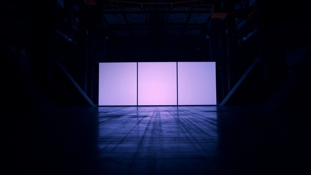 Video Reference: Rectangle, Floor, Flooring, Door, Tints and shades, Entertainment, Symmetry, Space, Electric blue, Pattern