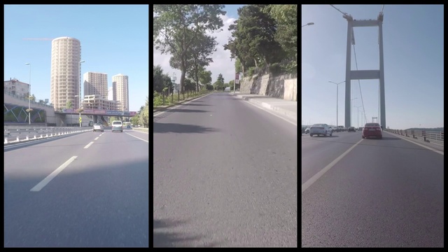 Video Reference: Sky, Building, Car, Automotive lighting, Asphalt, Road surface, Plant, Tree, Urban design, Thoroughfare
