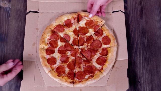 Video Reference: Food, Pizza, Ingredient, Recipe, Pepperoni, Fast food, Baked goods, Cuisine, Dish, Cooking