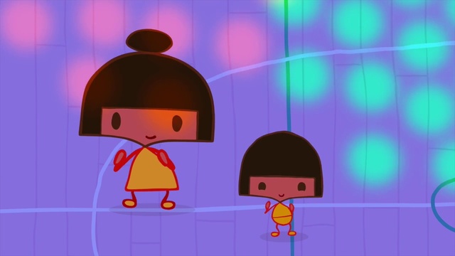 Video Reference: Cartoon, Orange, Organism, Purple, Line, Art, Font, Violet, Illustration, Happy